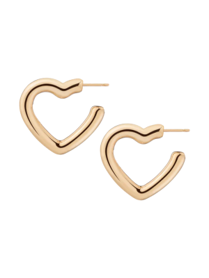 Bolded Little Sis Chevron Earrings Silver